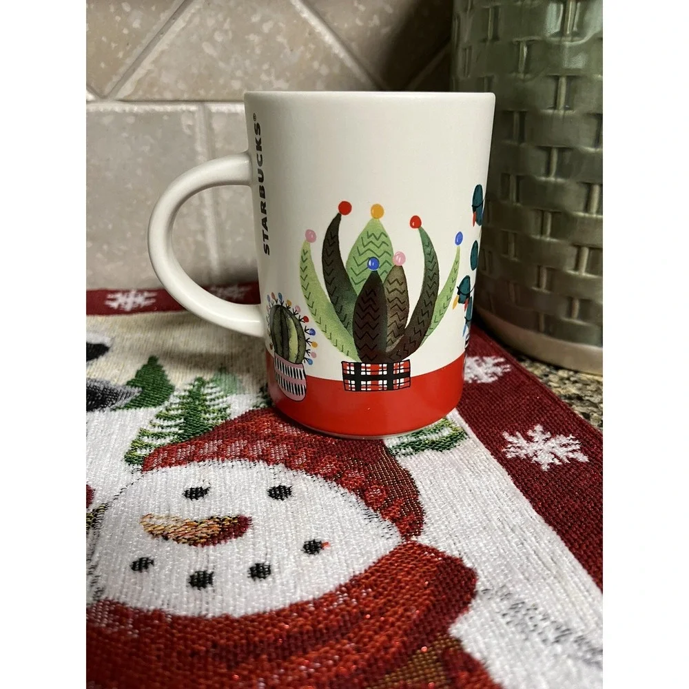 Starbucks Mug Starbucks Christmas Cactus Mug Holiday Cactus Mug